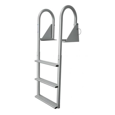 JIF MARINE JIF MARINE DJW4-W 4-Wide Step Hinged Dock Ladder - Anodized Aluminum DJW4-W